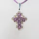 Small Cross - Trevina-Mauve Suedine - 2